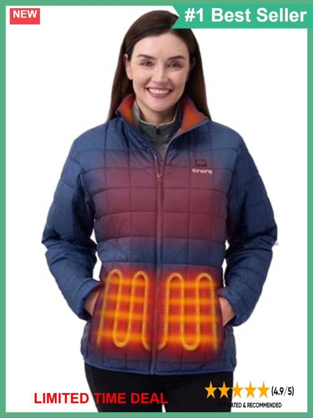 ORORO Lightweight Quilted Heated Jacket with Battery